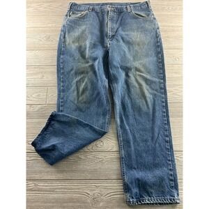 Carhartt B17DST Relaxed Fit Blue Denim Jeans Mens 42X32 Baggy Dark Wash